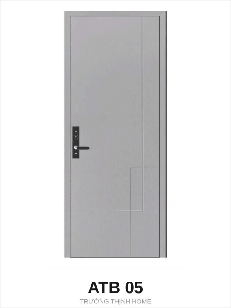 Cửa nhựa composite ATB 05 chỉ chìm hình học màu A128