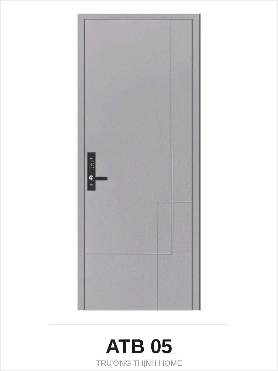 Cửa nhựa composite ATB 05 chỉ chìm hình học màu A128