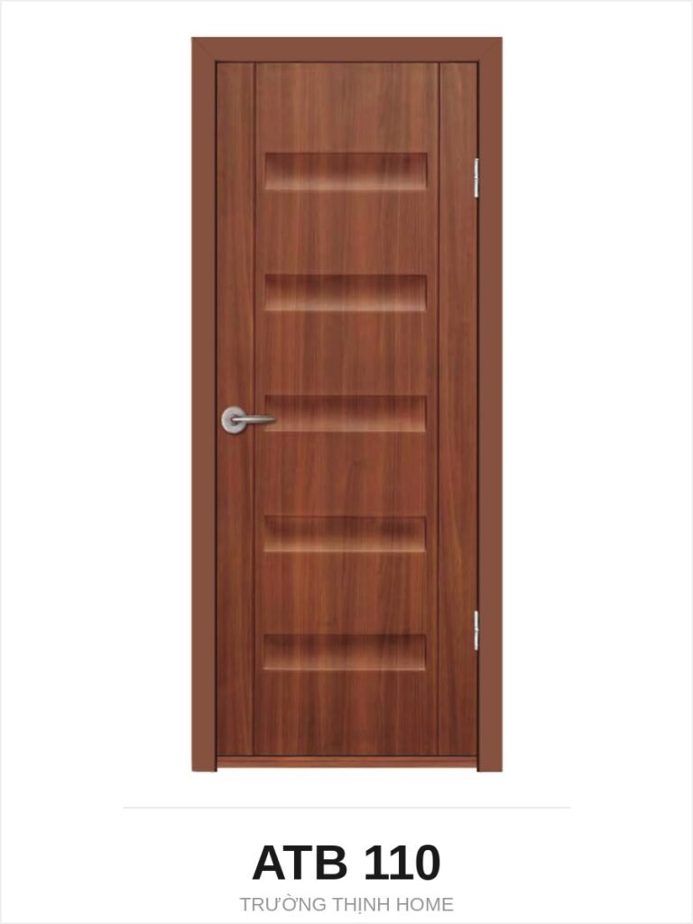 Cửa nhựa composite ATB 110 5 ô ngang nổi màu M8707