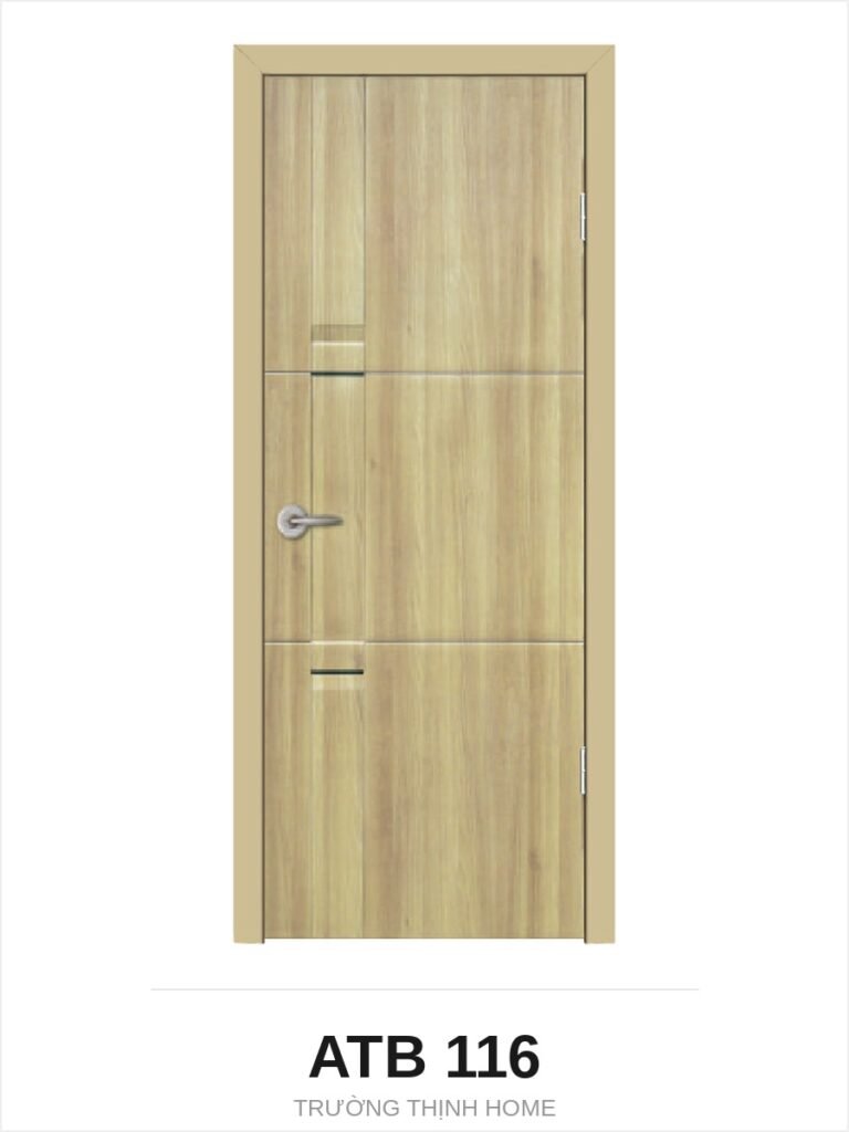 Cửa nhựa composite ATB 116 chỉ ngang điểm nhấn màu A55