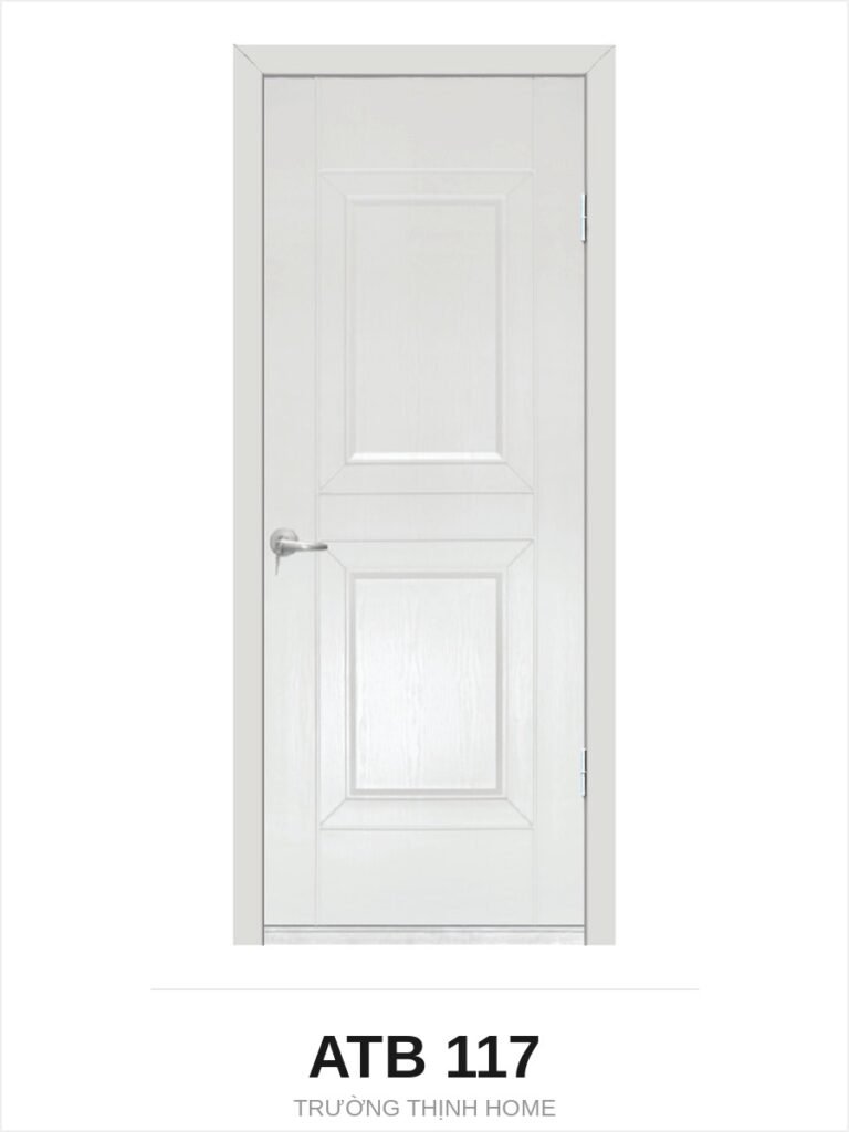 Cửa nhựa composite ATB 117 trắng cổ điển 2 ô màu K5300