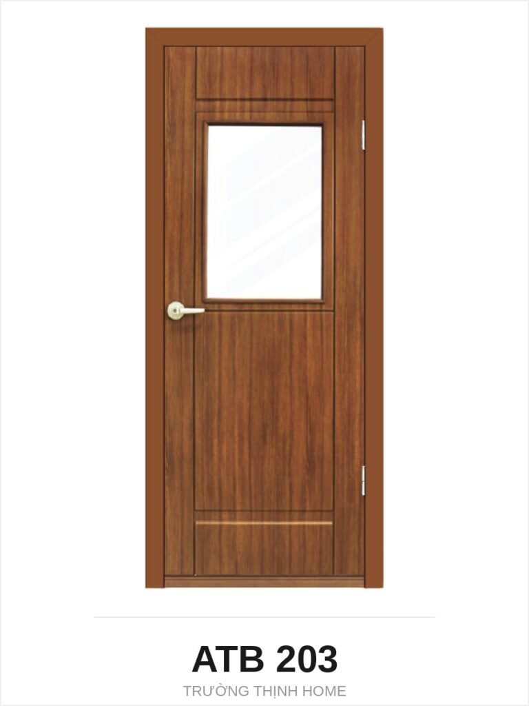 Cửa nhựa composite ATB 203 ô kính vuông màu W0901