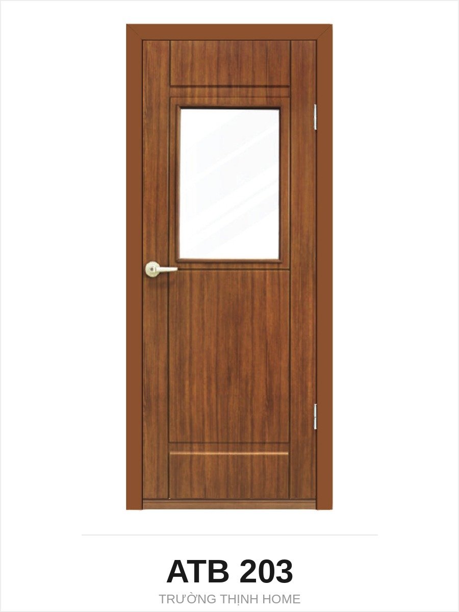 Cửa nhựa composite ATB 203 ô kính vuông màu W0901