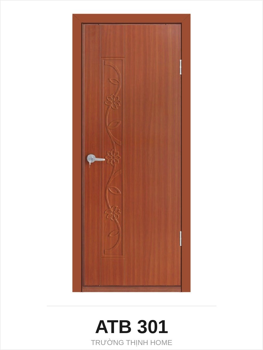 Cửa nhựa composite ATB 301 hoa văn nổi nhành lá màu M8707