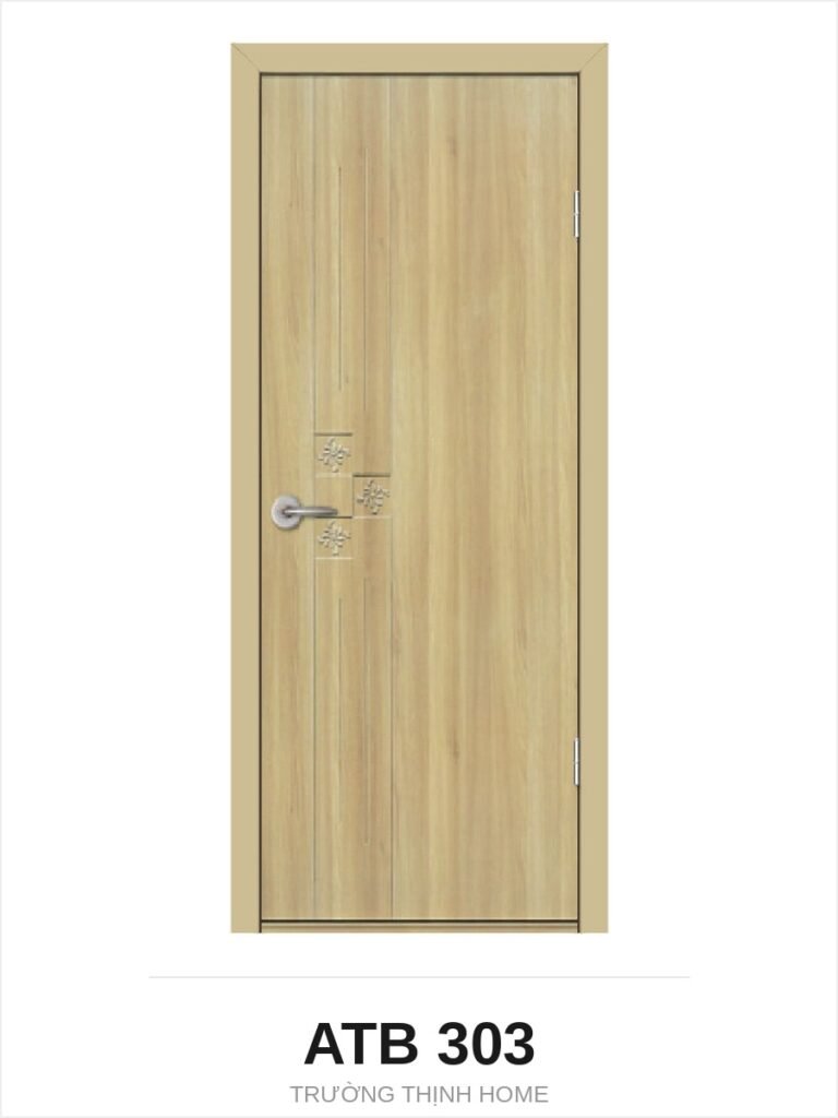Cửa nhựa composite ATB 303 hoa văn nhỏ điểm giữa màu A55