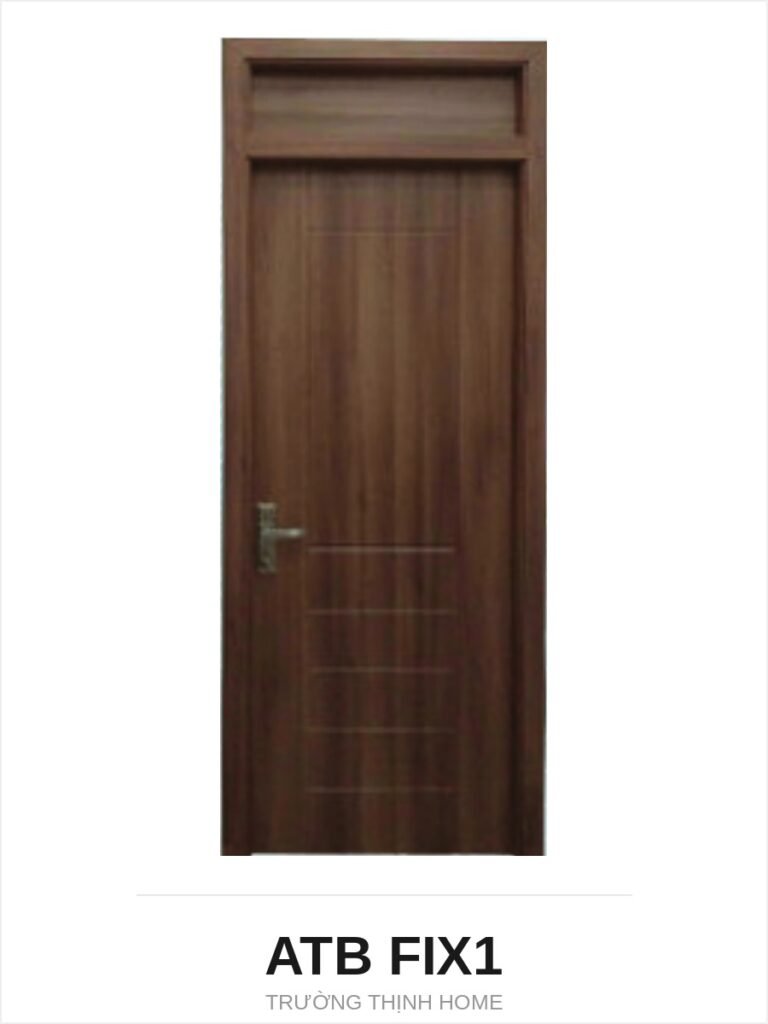 Cửa nhựa composite ATB FIX1 kèm ô fix đặc phía trên màu A003