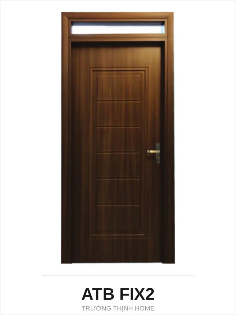 Cửa nhựa composite ATB FIX2 kèm ô fix kính phía trên màu A003