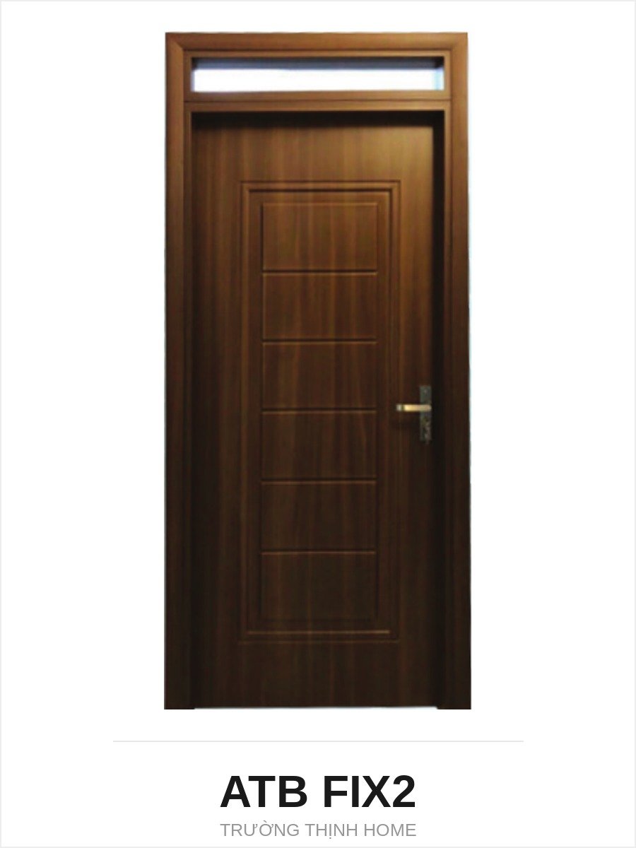 Cửa nhựa composite ATB FIX2 kèm ô fix kính phía trên màu A003