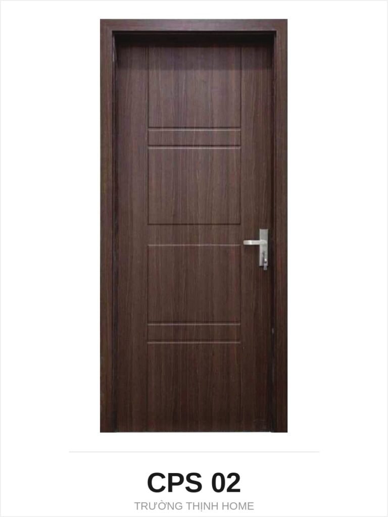 Cửa nhựa composite CPS 02 cánh phẳng 3 chỉ chìm màu A003