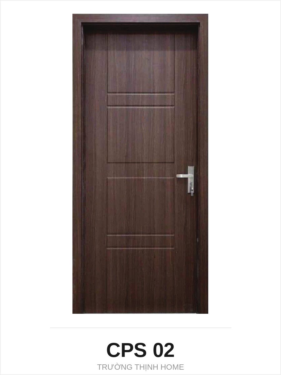 Cửa nhựa composite CPS 02 cánh phẳng 3 chỉ chìm màu A003
