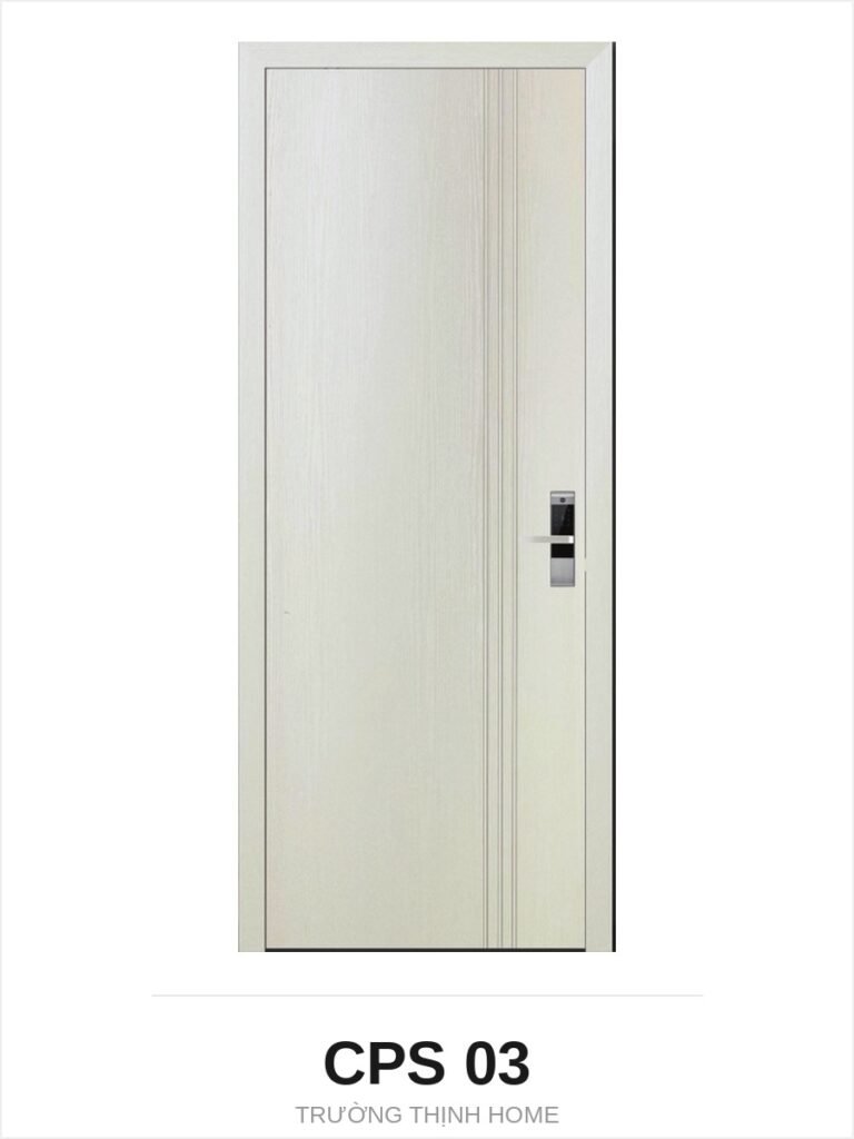 Cửa nhựa composite CPS 03 chỉ chìm dọc bản nhỏ màu US201