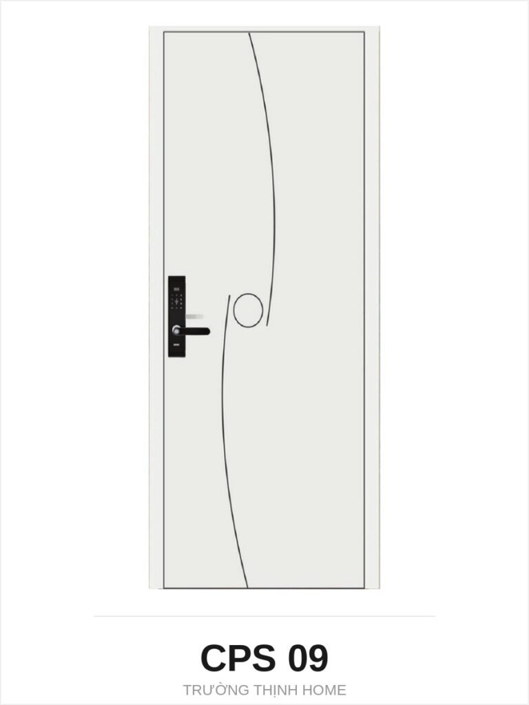 Cửa nhựa composite CPS 09 chỉ cong điểm tròn màu K5300