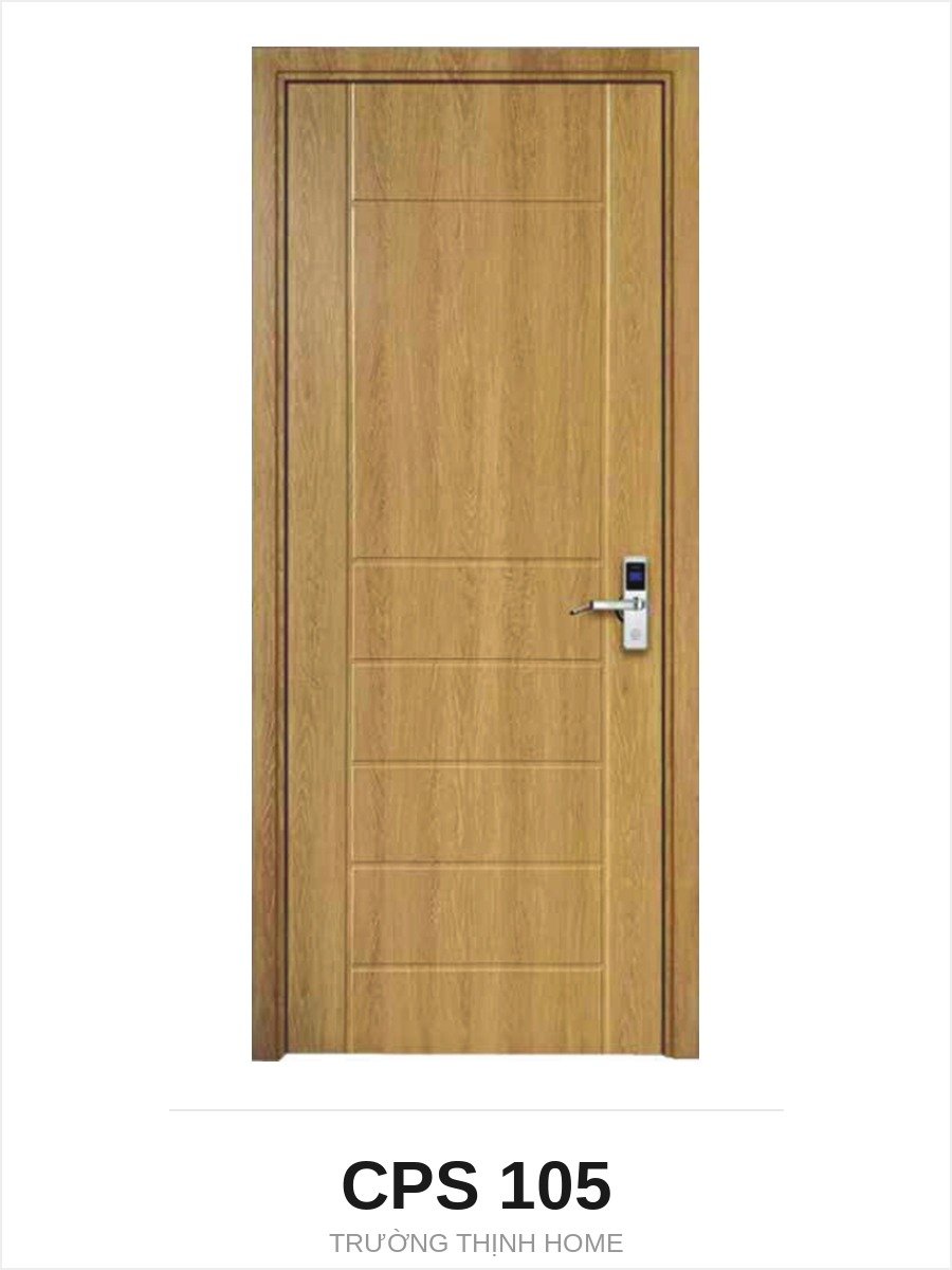 Cửa nhựa composite CPS 105 chỉ chìm ngang đều màu A55