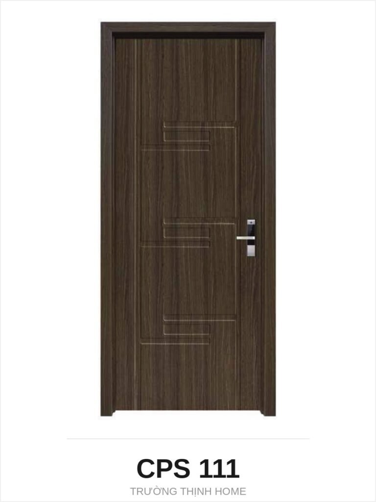 Cửa nhựa composite CPS 111 chỉ chìm hình học lệch tầng màu A003