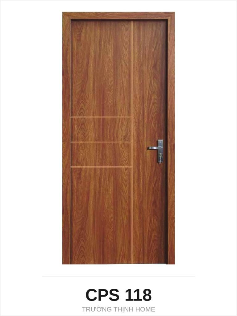 Cửa nhựa composite CPS 118 chỉ chìm ngang lệch trên màu M8707