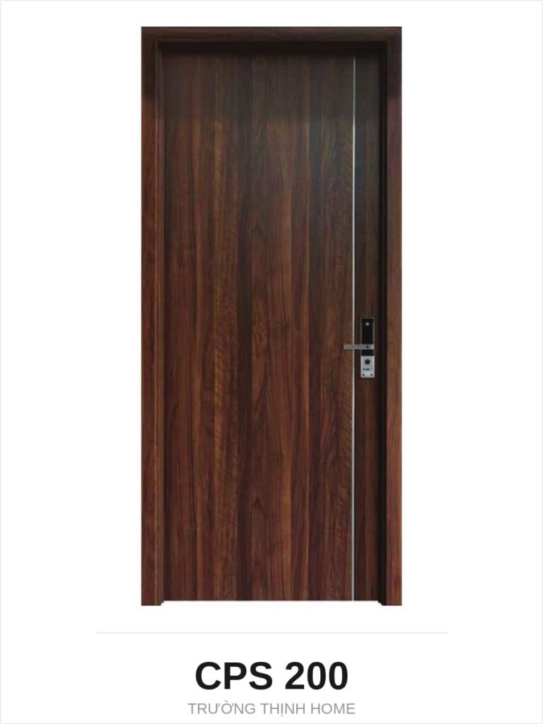 Cửa nhựa composite CPS 200 1 chỉ inox dọc màu A003