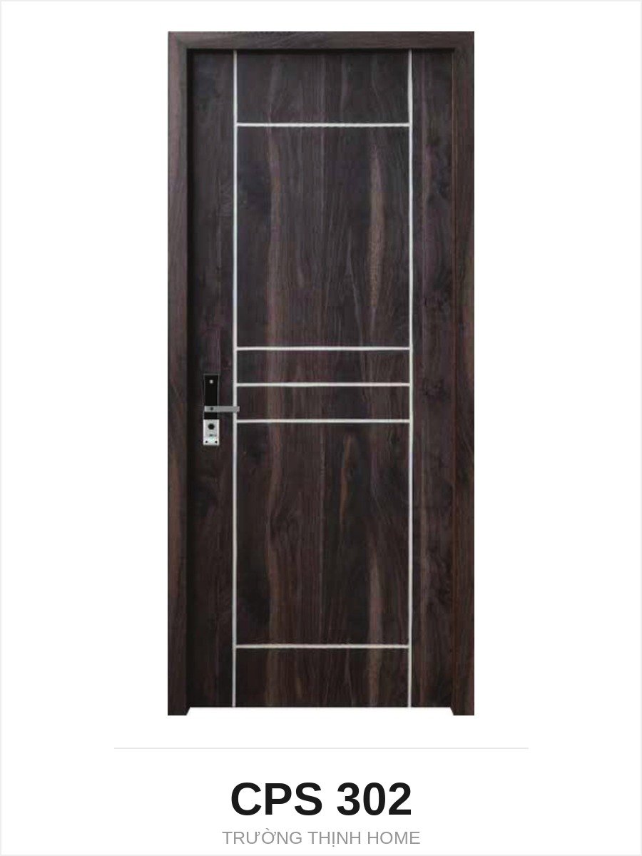Cửa nhựa composite CPS 302 chỉ inox ô lưới màu K108