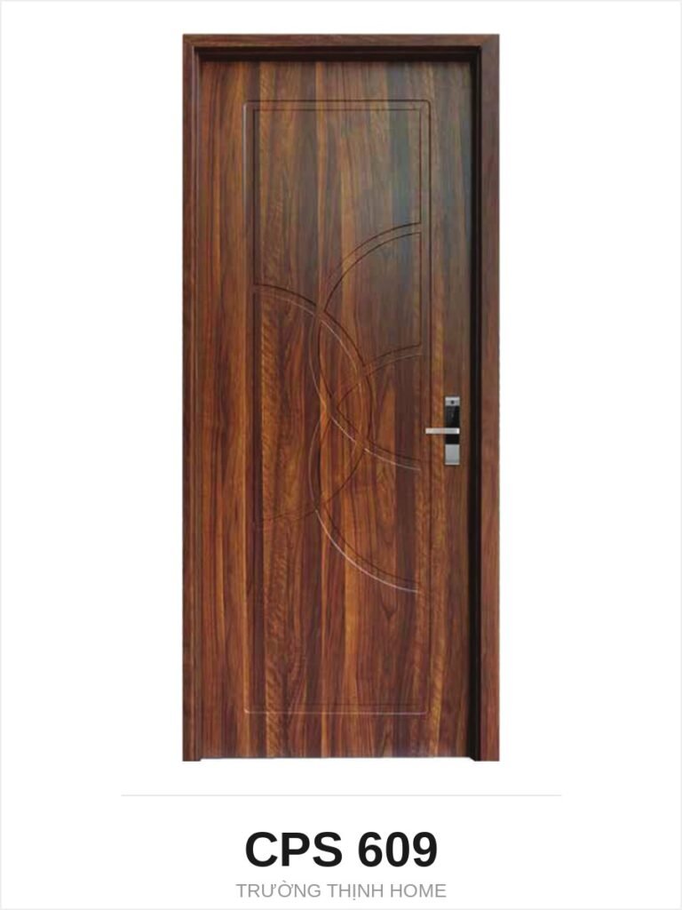 Cửa nhựa composite CPS 609 ô chỉ cong nghệ thuật màu M8707