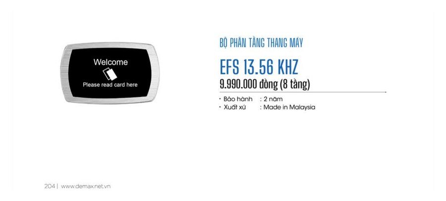 Bộ điều khiển thang máy Demax EFS 13.56KHz