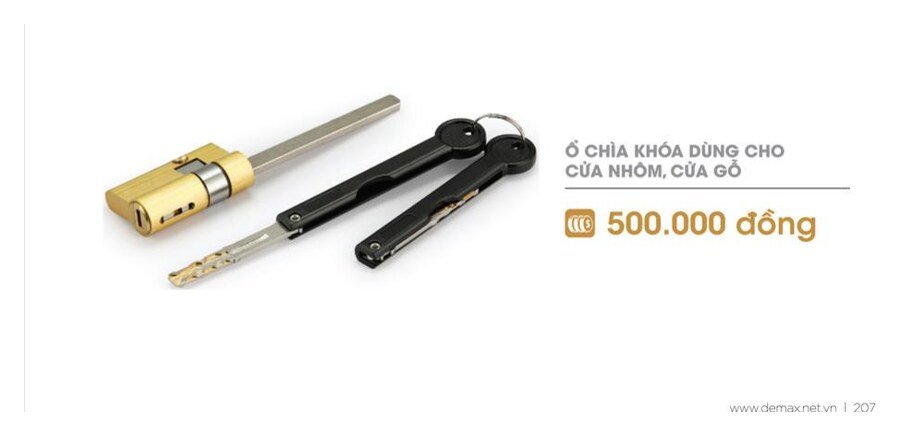 Ổ chìa khóa Demax (cửa nhôm/cửa gỗ)