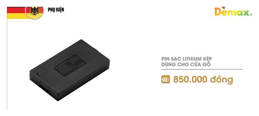Pin sạc Lithium kép Demax