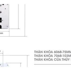 Thân khóa Demax 6068 (75/90/103mm)