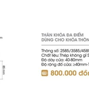 Thân khóa Demax đa điểm cửa nhôm (2585/3585/4585)