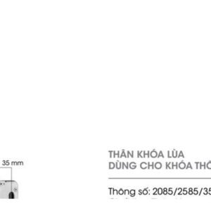 Thân khóa Demax lùa cửa nhôm (2085/2585/3585)