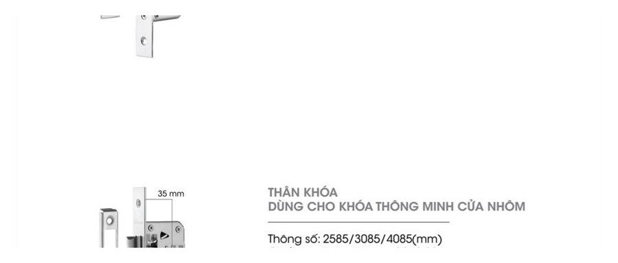 Thân khóa Demax cửa nhôm (2585/3085/4085)