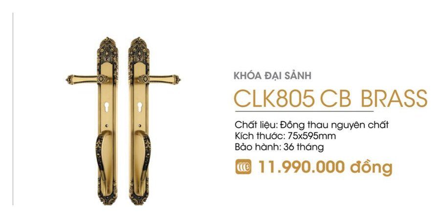 Khóa cơ Demax CLK805 CB Brass