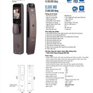 Khóa vân tay Face ID Demax EL910