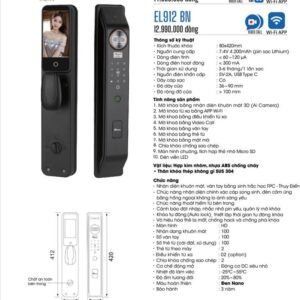 Khóa vân tay Face ID Demax EL912