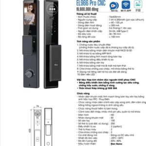 Khóa vân tay Face ID Demax EL966 Pro CNC