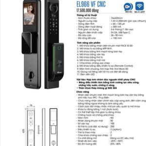 Khóa vân tay Face ID Demax EL966 VF CNC