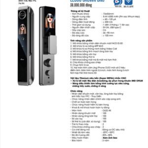 Khóa vân tay Face ID Demax EL999 Crown CNC