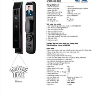 Khóa vân tay Face ID Demax EL999 Welcome Light