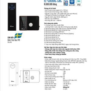 Khóa vân tay Demax EL-G908 CNC