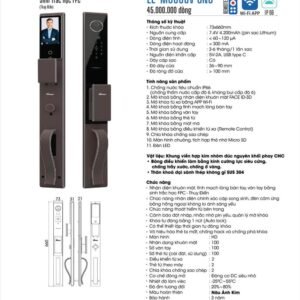 Khóa vân tay Face ID Demax EL-MS999 CNC