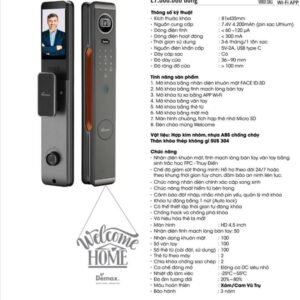 Khóa vân tay Face ID Demax EL-MS999 Orange