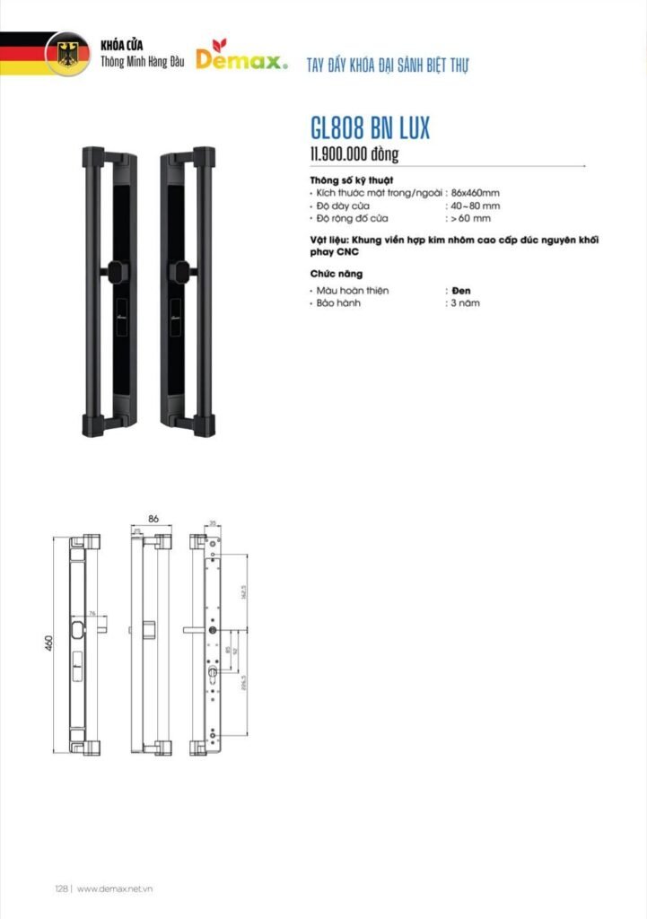 Tay đẩy Demax GL808 LUX