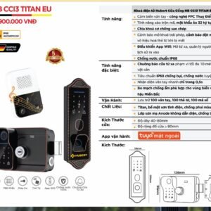 Khóa điện tử Hubert Cửa Cổng HB CCI3 Titan EU