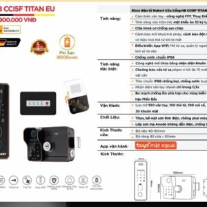 Khóa điện tử Hubert Cửa Cổng HB CCI5F Titan EU