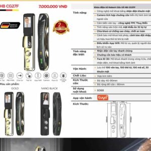 Khóa điện tử Hubert Cửa Gỗ HB CG27F