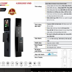 Khóa điện tử Hubert Cửa Gỗ HB CG28F
