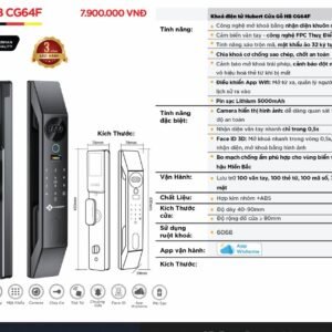 Khóa điện tử Hubert Cửa Gỗ HB CG64F