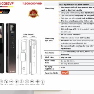 Khóa điện tử Hubert Cửa Gỗ HB CG82VF