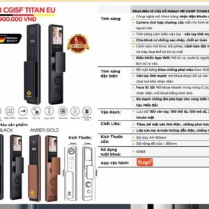 Khóa điện tử Hubert Cửa Gỗ HB CGI5F Titan EU