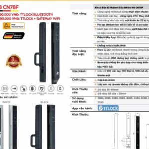 Khóa điện tử Hubert Cửa Nhôm HB CN78F