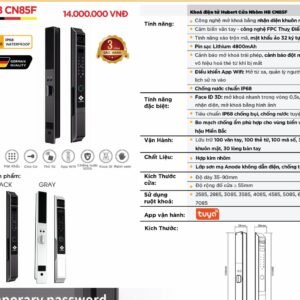 Khóa điện tử Hubert Cửa Nhôm HB CN85F