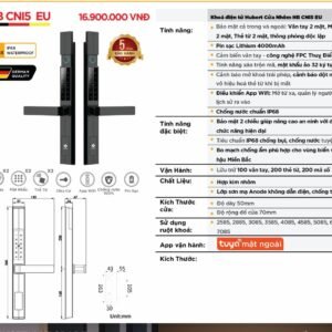 Khóa điện tử Hubert Cửa Nhôm HB CNI5 EU